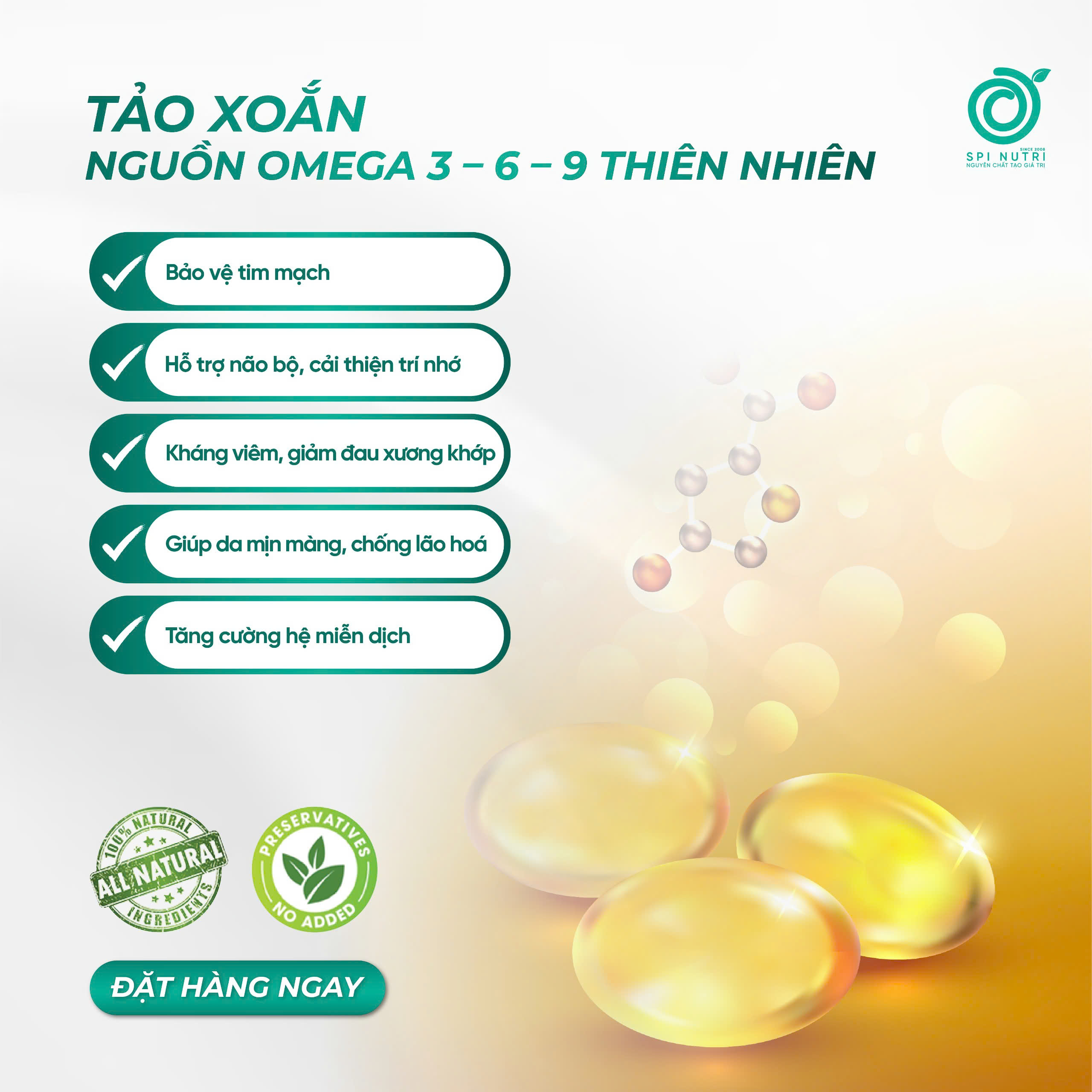 TẢO XOẮN – NGUỒN OMEGA 3 – 6 – 9 THIÊN NHIÊN