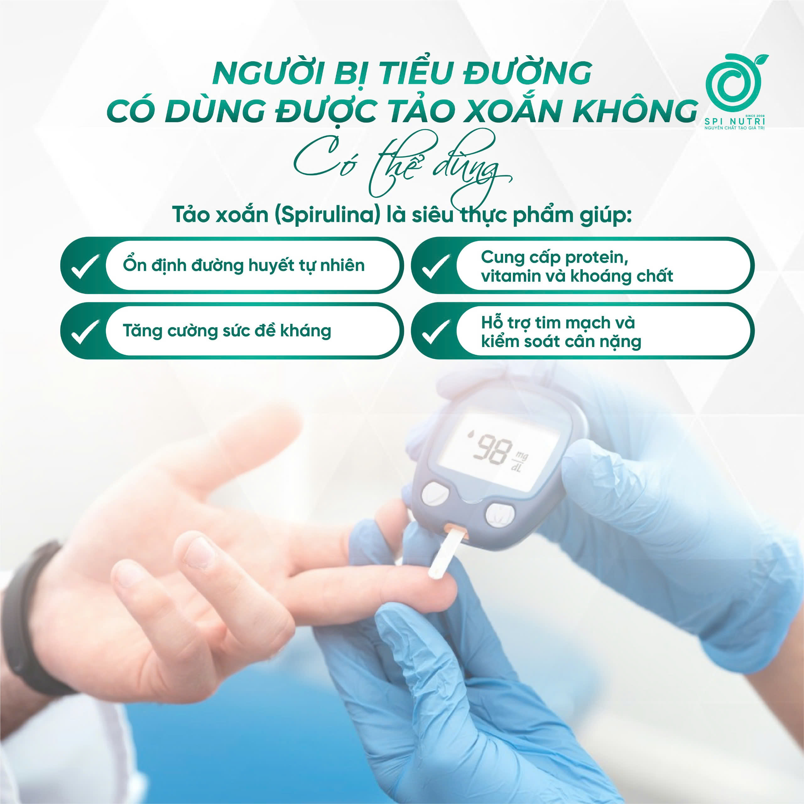 Người Bị Tiểu Đường Có Dùng Được Tảo Xoắn Không?