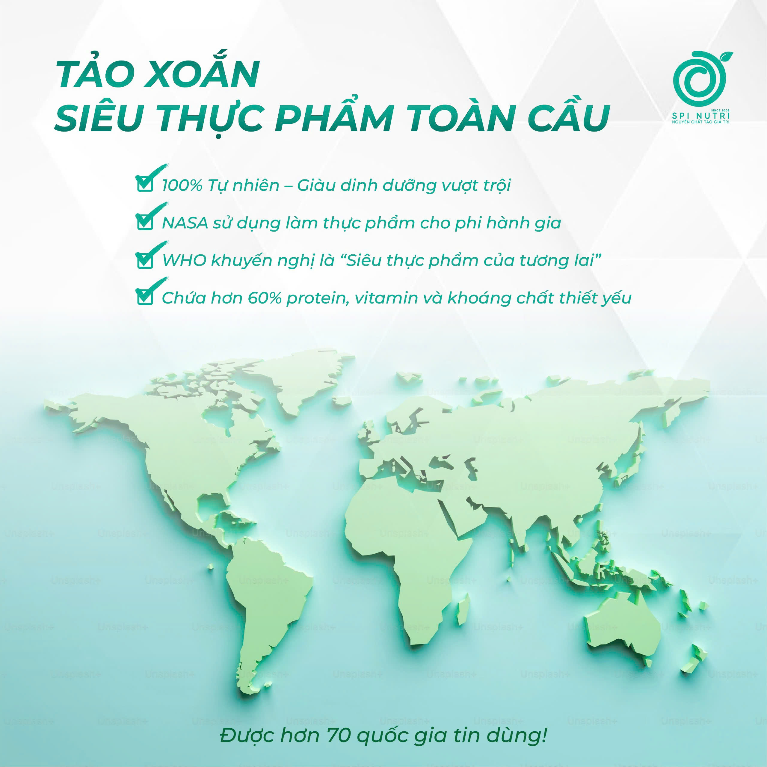 Tảo Xoắn – Siêu Thực Phẩm Được WHO, NASA và Các Tổ Chức Uy Tín Toàn Cầu Công Nhận