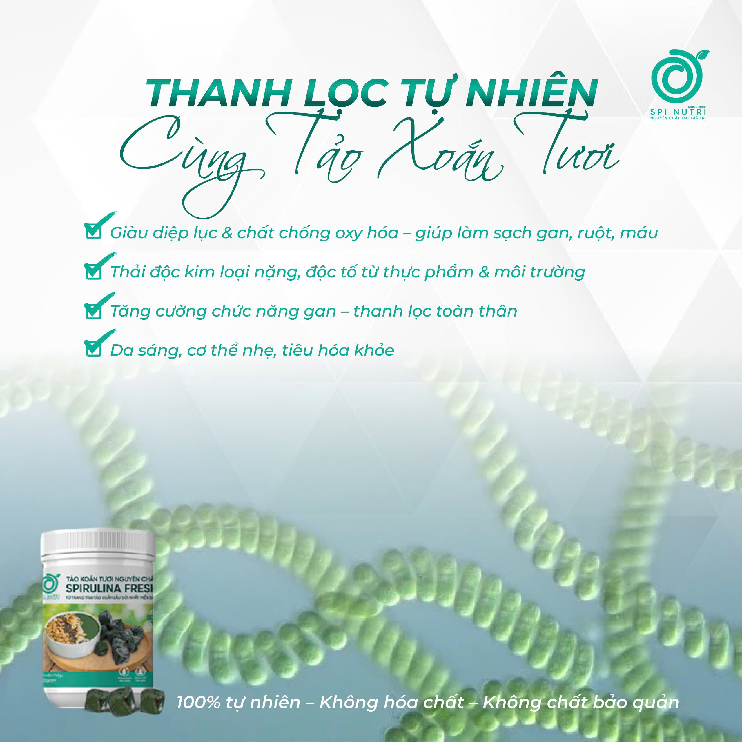 Tảo Xoắn Tươi – Giải Pháp Giải Độc Tự Nhiên Cho Cơ Thể