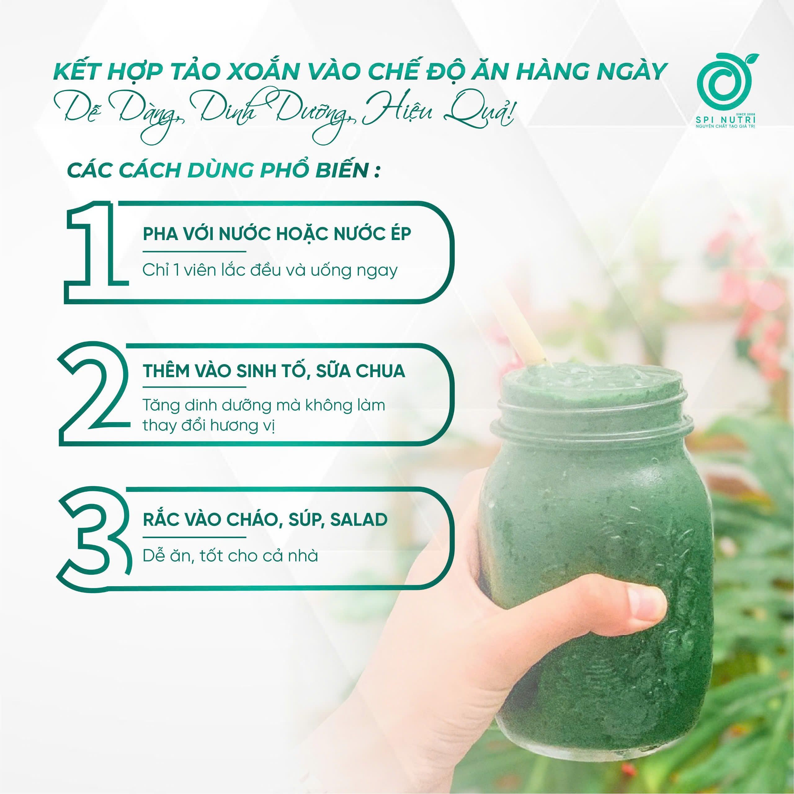 Cách kết hợp tảo xoắn vào chế độ ăn hàng ngày – Dễ dàng, dinh dưỡng, hiệu quả