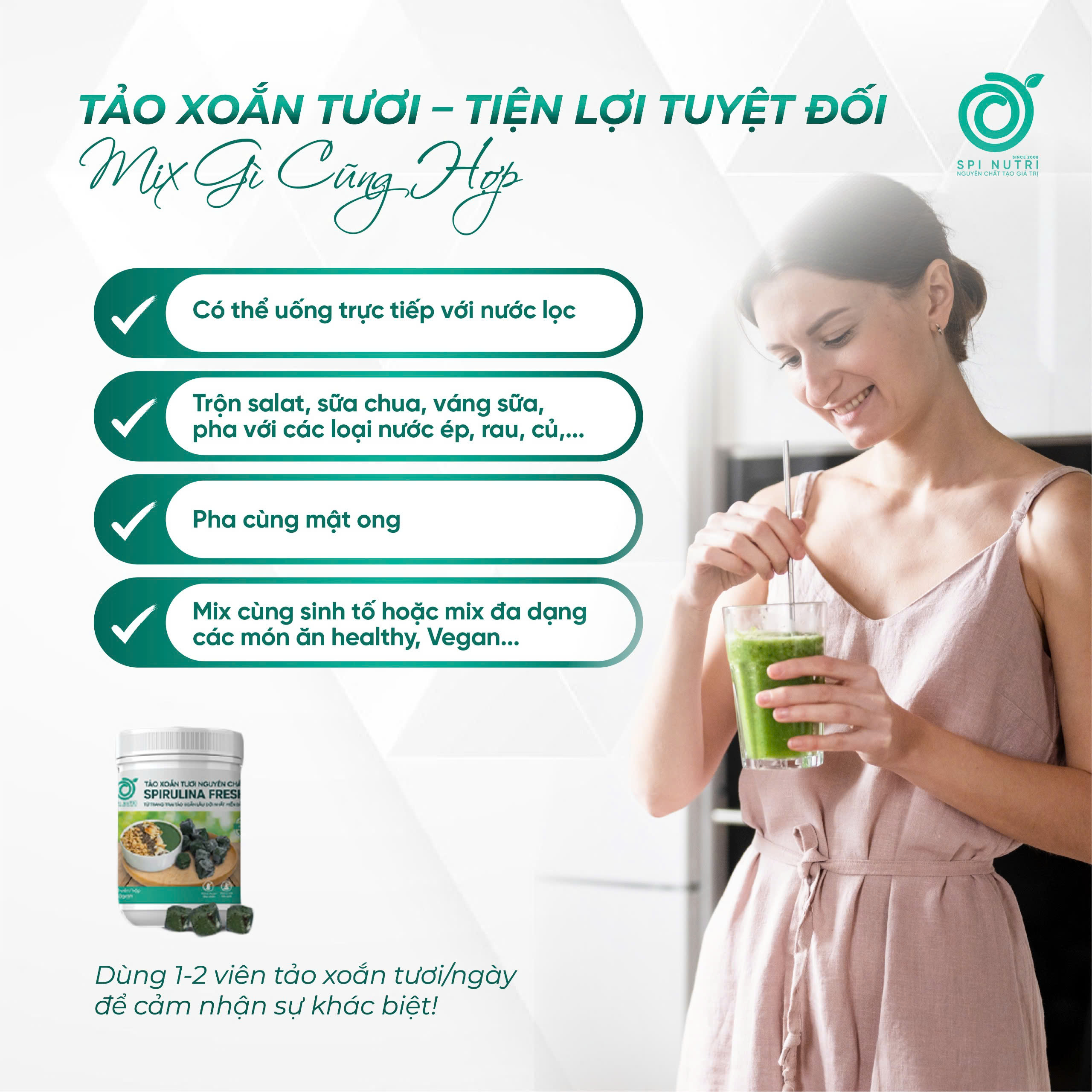 cách dùng tảo xoắn tươi đơn giản – ngon – bổ – dễ làm ngay tại nhà!