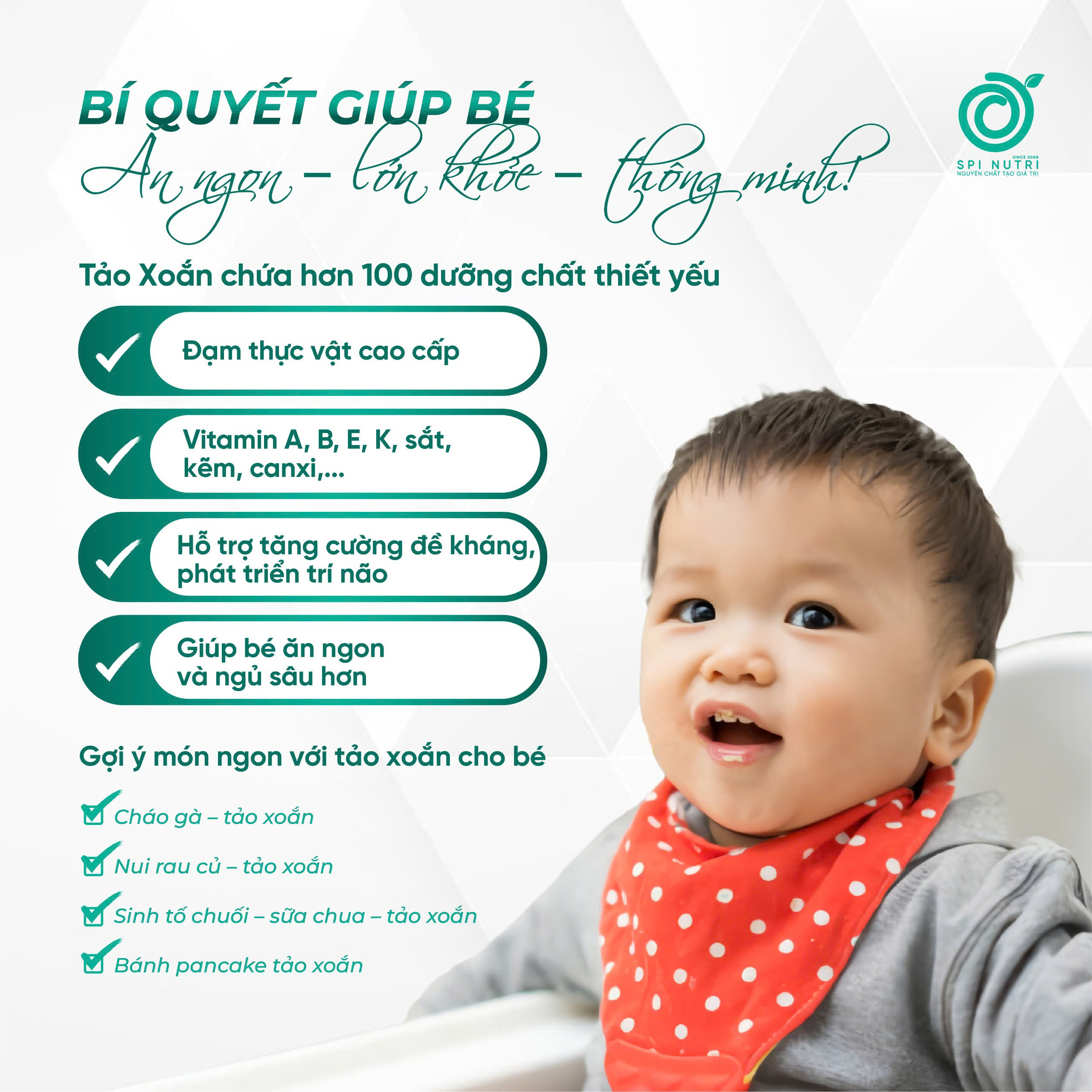 Tảo Xoắn và Các Món Ăn Bổ Dưỡng Cho Trẻ Em