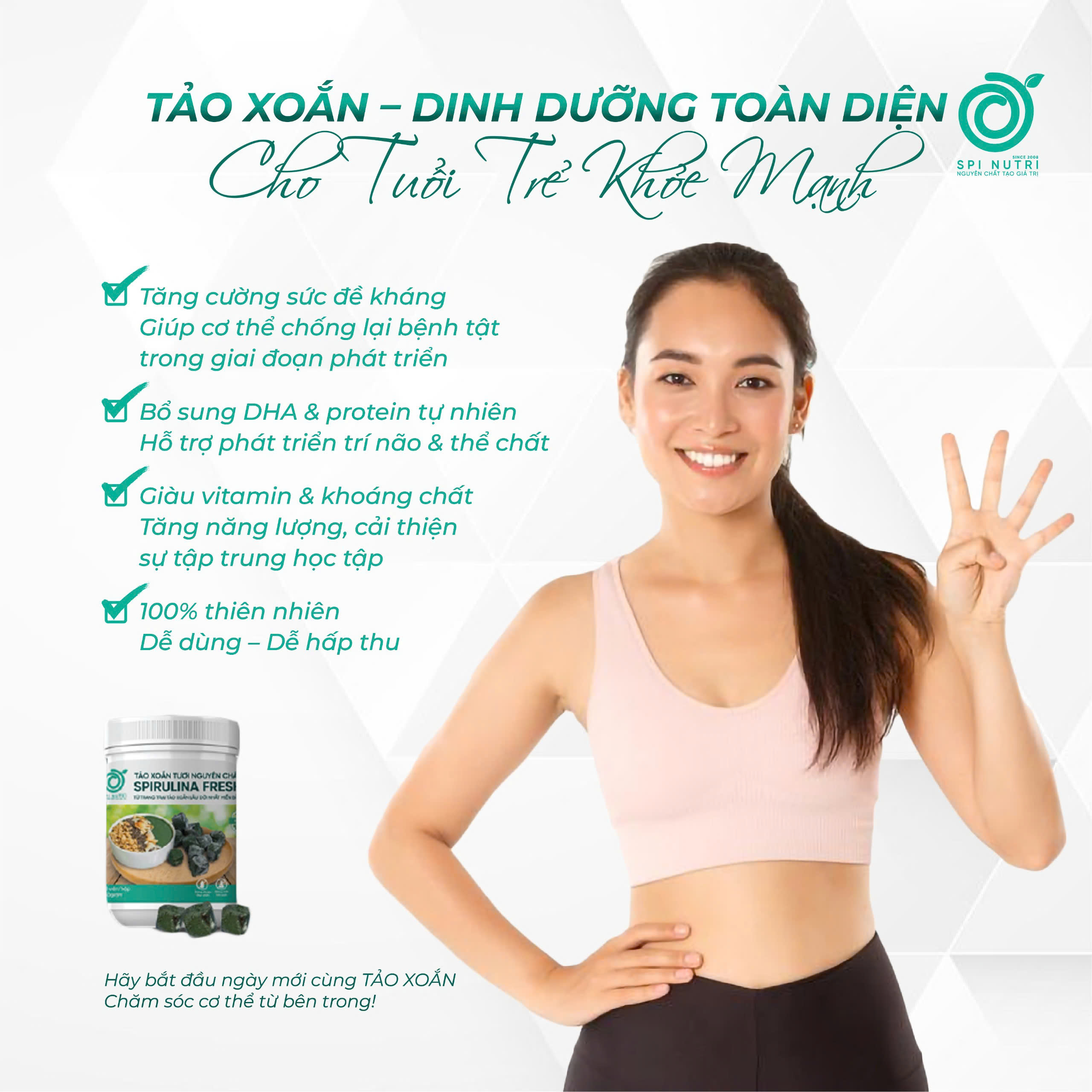 Tảo Xoắn – Siêu Thực Phẩm Vàng Cho Thanh Thiếu Niên