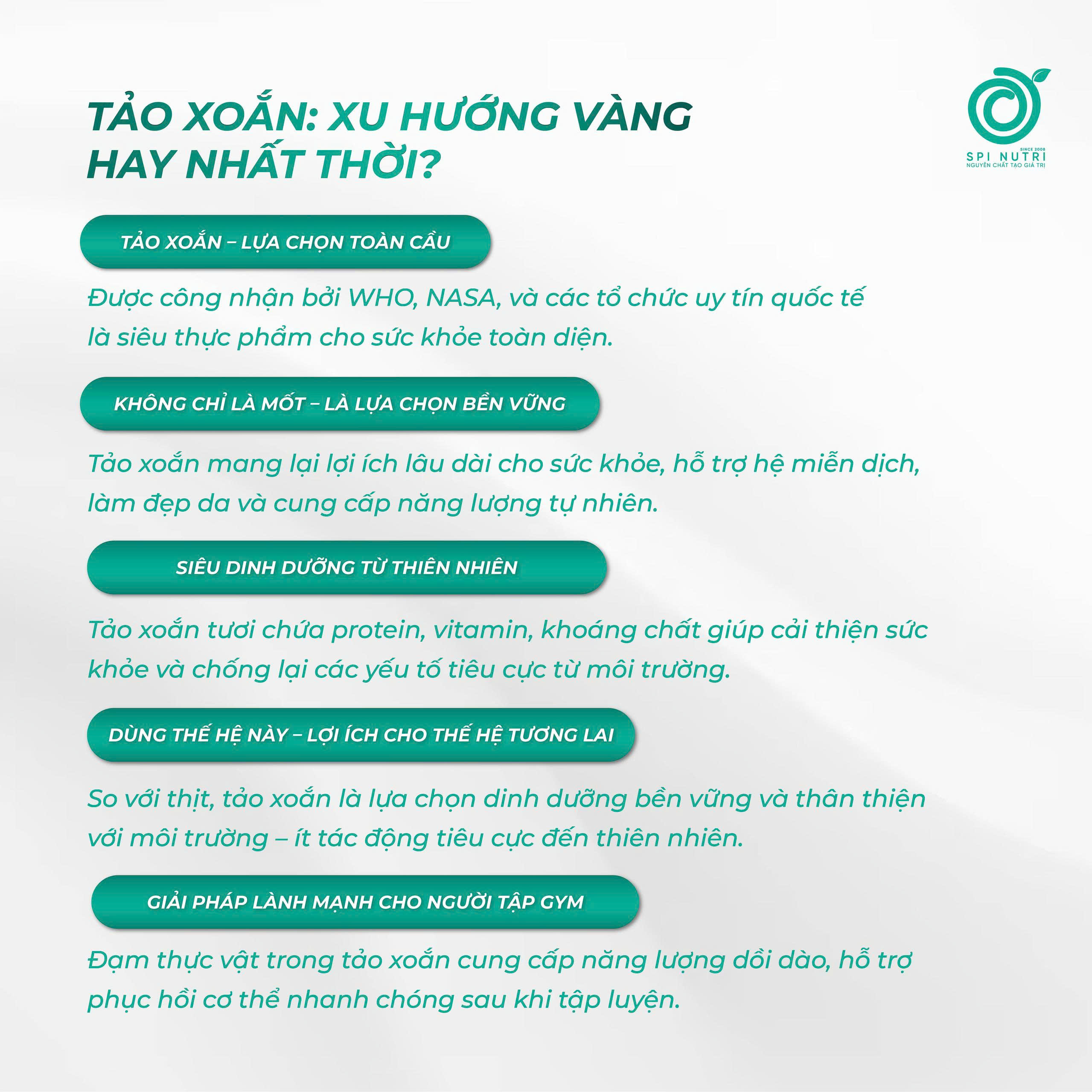 TẢO XOẮN: XU HƯỚNG VÀNG HAY NHẤT THỜI?