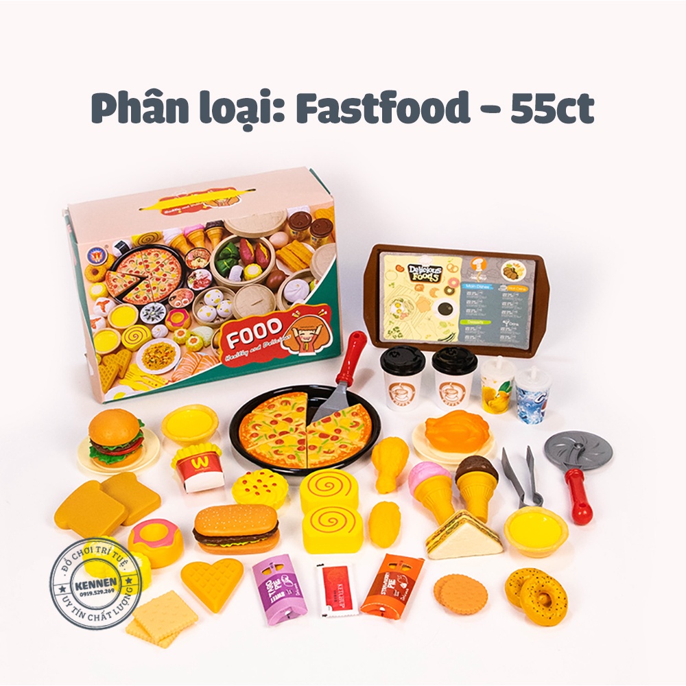 Bộ đồ chơi nấu ăn dimsum fastfood BBQ 88 chi tiết xịn đẹp