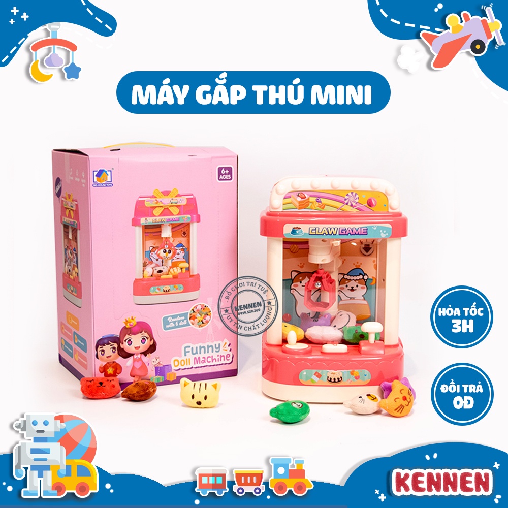 Đồ chơi máy gắp thú mini dùng pin hoặc cắm điện
