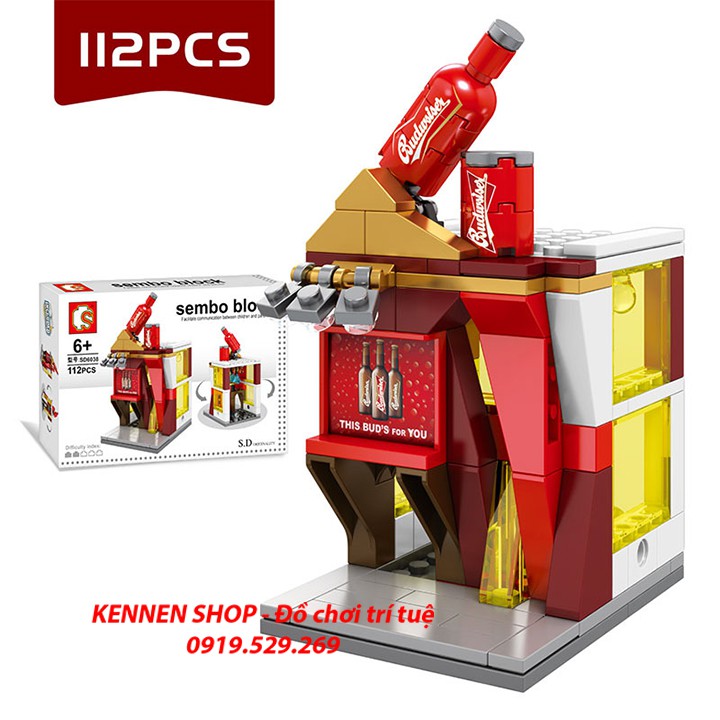 Lắp ghép Sembo con phố mini COMBO 8