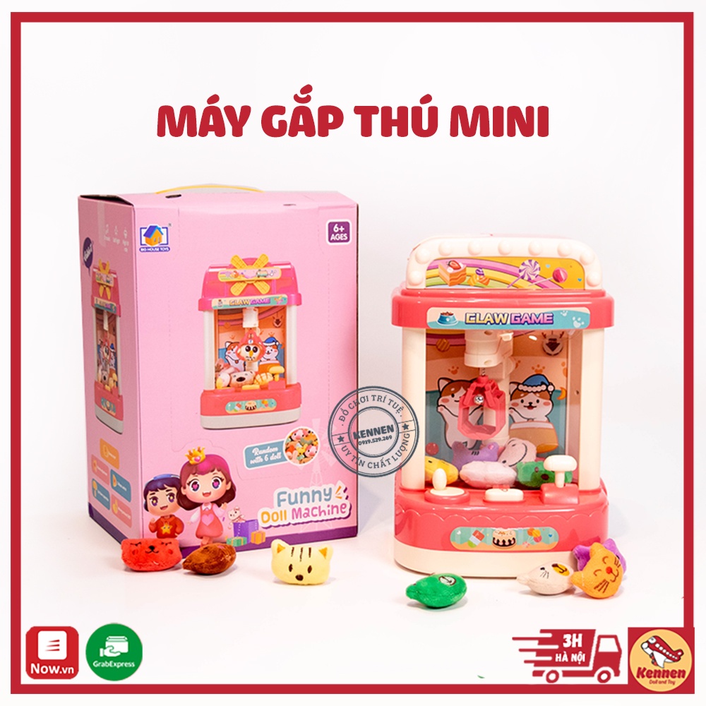 Đồ chơi máy gắp thú mini dùng pin hoặc cắm điện
