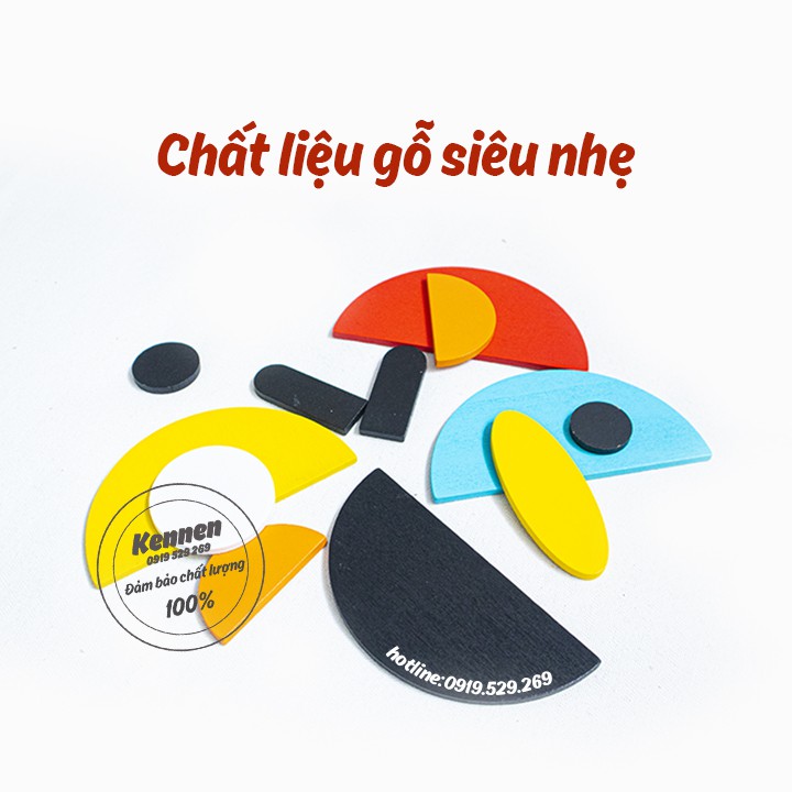 Ghép hình động vật theo thẻ phát triển tư duy cho bé từ 2 tuổi LOẠI ĐẸP