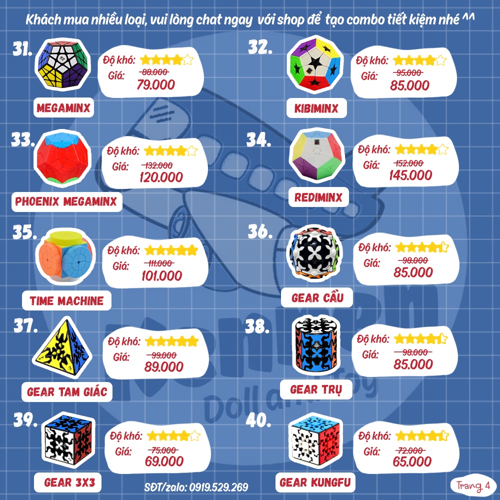 Rubik Rắn biến thể Magic Snake QiYi 24 - 36 - 72 chi tiết
