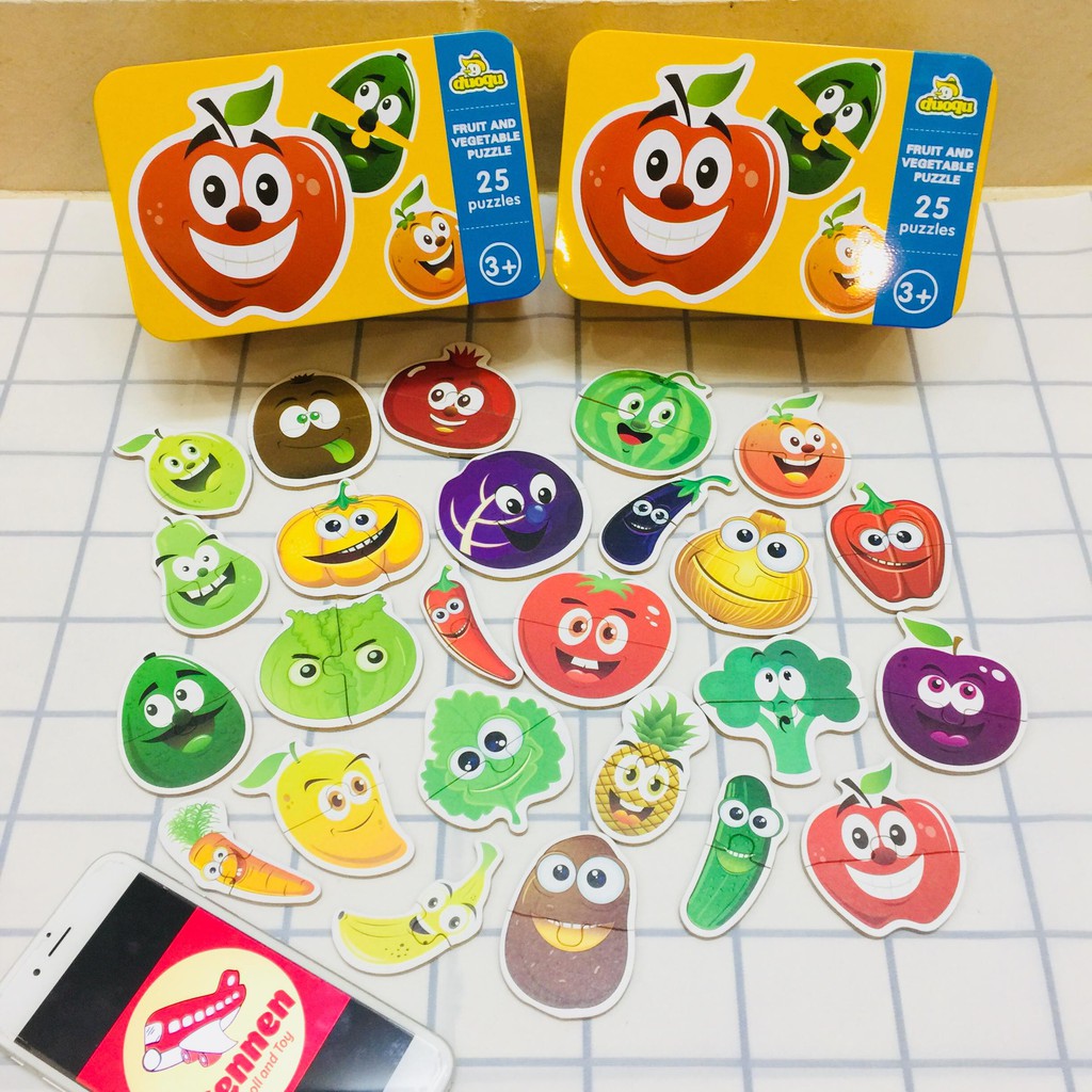 Ghép hình puzzle hộp thiếc LOẠI ĐẸP