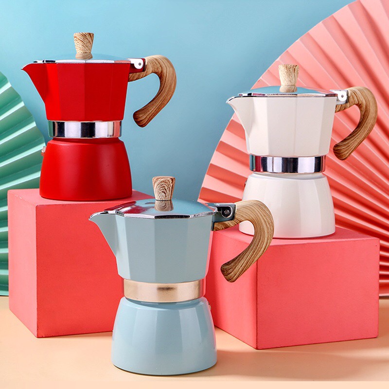 Bình Pha Cà Phê Dã Ngoại MOKA POT Blue