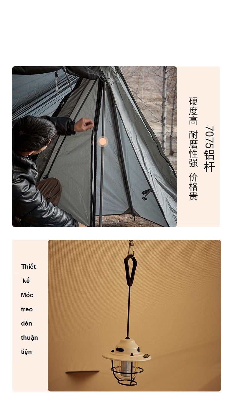 Lều dã ngoại chữ A Chính hãng Mountainhiker, Lều cắm trại hình chữ A, Lều Trekking