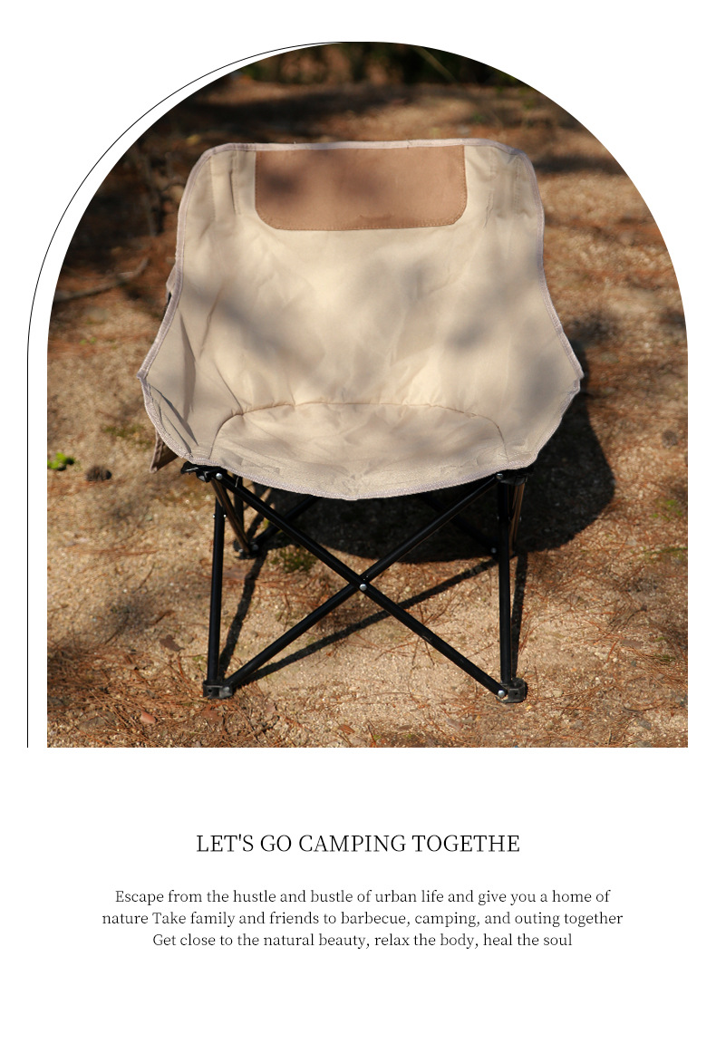 Ghế gấp gọn mặt trăng siêu nhẹ, ghế xếp gọn camping, ghế thu gọn dã ngoại