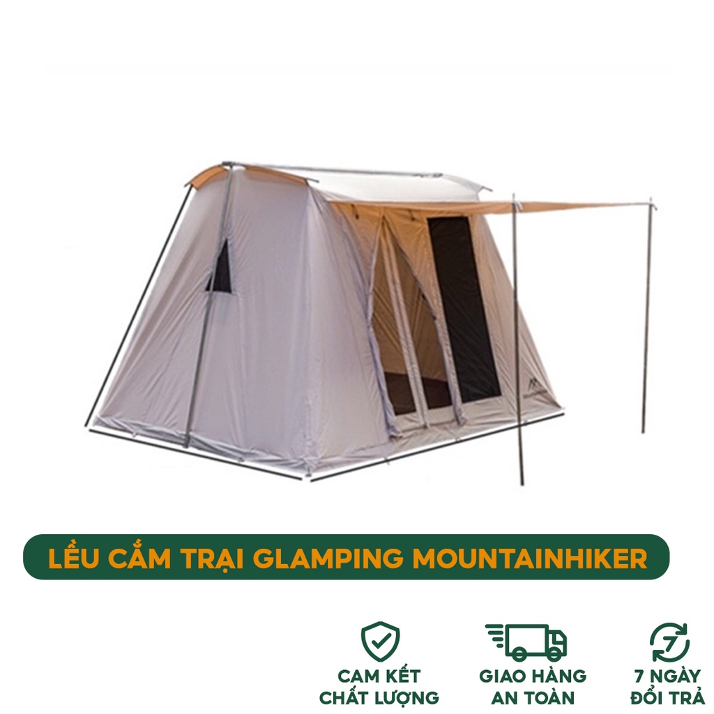 Lều cắm trại Glamping Mountainhiker có mái hiên kích thước 3m x 3m thích hợp 5 – 8 người