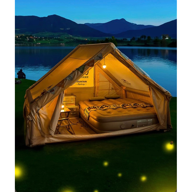 Lều Bơm Hơi, Lều Glamping bơm hơi 6-8 người, Lều bơm hơi tự động chính hãng Mountain