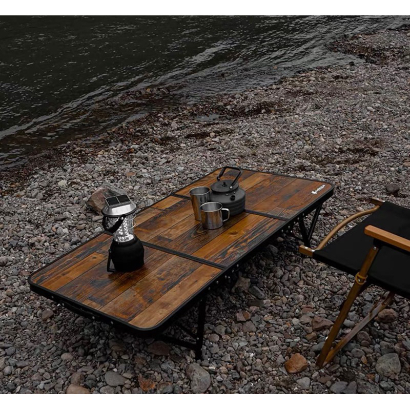 Bàn Dã Ngoại Kim Loại Vân Gỗ Gấp Gọn, Bàn gấp gọn đặc ngoại, Bàn gấp gọn Camping, Bàn cắm trại chính hãng Chanodug