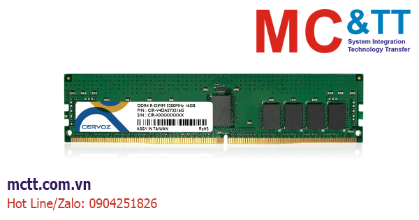 RAM công nghiệp DDR4 DIMM 2400MHz 4GB, 8GB, 16GB, 32GB Cervoz