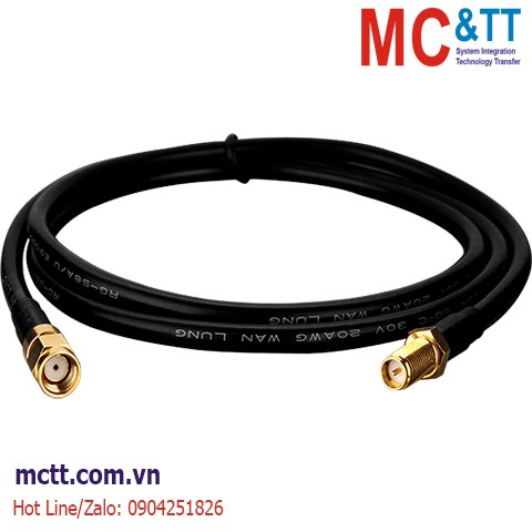 Cáp Ăng ten cáp RG58A/U RP-SMA Male sang RP-SMA Female dài 1M RP-SMA Male ICP DAS 3S001-1 CR