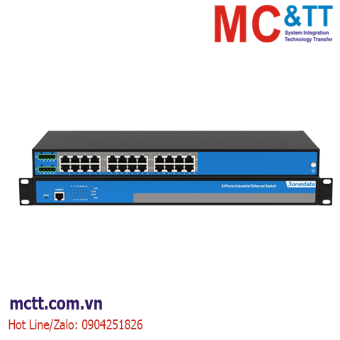 Switch công nghiệp quản lý 22 cổng Ethernet + 2 cổng quang 3Onedata IES5100-22T2F-2HV