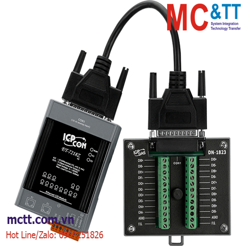 Module 2 cổng Ethernet Modbus TCP 10 kênh AI (Thermocouple) + 3 kênh DO ICP DAS ET-7218Z/S3 CR