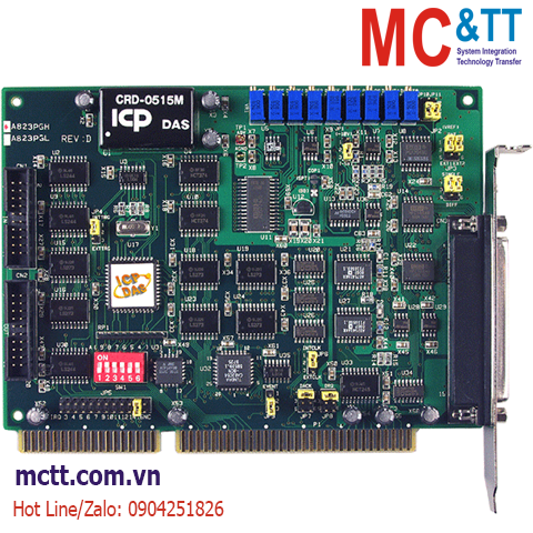 Card ISA 16 kênh AI 12 bits, 125 kS/ + 2 kênh AO + 16 kênh DI/DO + 1 kênh Timer/Counter/Frequency ICP DAS A-823PGH CR