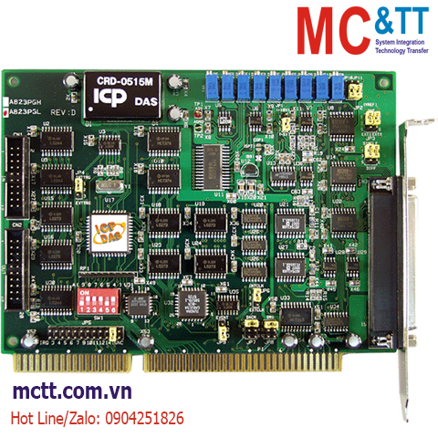 Card ISA 16 kênh AI 12 bits, 125 kS/ + 2 kênh AO + 16 kênh DI/DO + 1 kênh Timer/Counter/Frequency ICP DAS A-823PGL/S CR