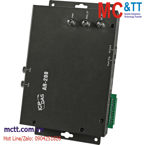 Bộ thu thập và xử lý dữ liệu (Data logger) 2 kênh đo gia tốc (dao động, rung chấn, Accelerometer)  ICP DAS AR-200 CR