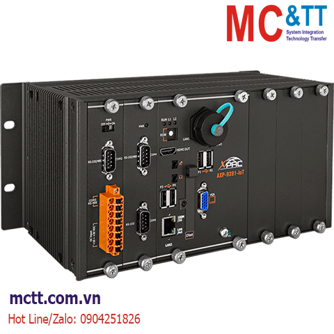 Bộ lập trình nhúng Windows PAC với CPU E3950 Win10 IoT + 3 khe cắm module I/O ICP DAS AXP-9391-IoT CR