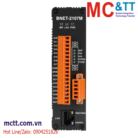 Module BACnet/IP 8 kênh DI + 8 kênh DO ICP DAS BNET-2107M CR