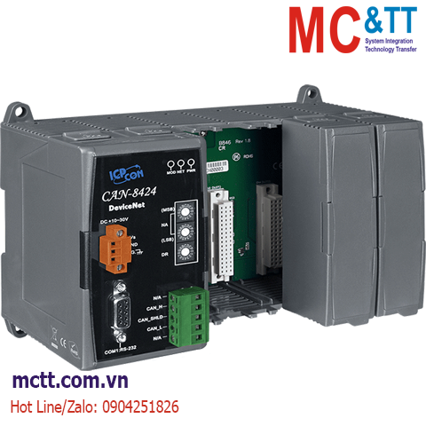 Module DeviceNet 4 khe cắm module I/O ICP DAS CAN-8424-G CR | MC&TT Co ...
