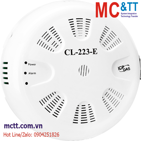 Module Data Logger đo độ bụi PM1/PM2.5/PM10 +đo CO/CO2 + nhiệt độ + độ ẩm RS-485/Ethernet Modbus RTU/TCP & MQTT ICP DAS CL-223-E CR