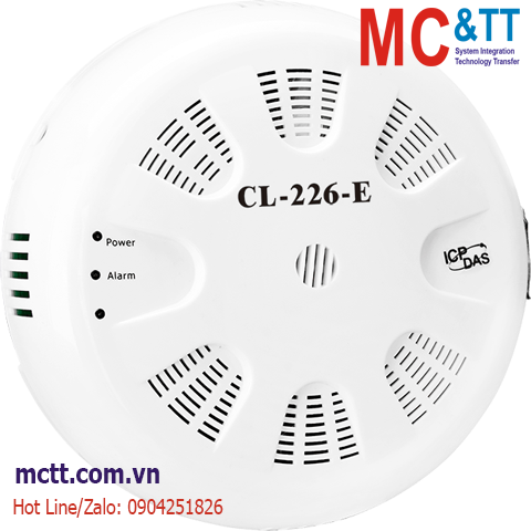 Module Data Logger đo độ bụi PM1/PM2.5/PM10 +đo H2S+ nhiệt độ + độ ẩm RS-485/Ethernet Modbus RTU/TCP & MQTT ICP DAS CL-226-E CR