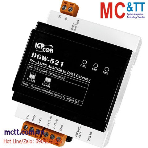 Bộ chuyển đổi USB/RS-232/485 Modbus RTU sang DALI ICP DAS DGW-521 CR
