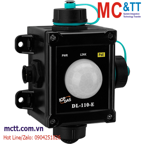 Module đo và hiển thị nhiệt độ + độ ẩm + đo cường độ sáng Lux RS-485/Ethernet Modbus RTU/TCP & MQTT ICP DAS DL-110-E CR