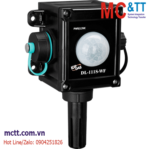 Module đo và hiển thị nhiệt độ + độ ẩm + đo cường độ sáng Lux Wi-Fi Modbus TCP ICP DAS DL-111S-WF CR