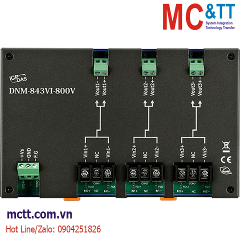 Bộ chuyển đổi 3 kênh điện áp 800V sang tương tự ICP DAS DNM-843VI-800V CR