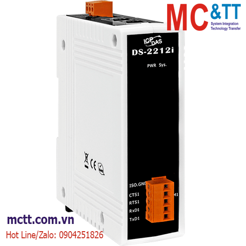 Bộ chuyển đổi 1 cổng RS-232 sang 2 cổng Ethernet ICP DAS DS-2212i CR