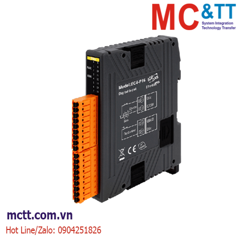 Module EtherCAT 16 kênh đầu vào số DI ICP DAS EC4-P16 CR