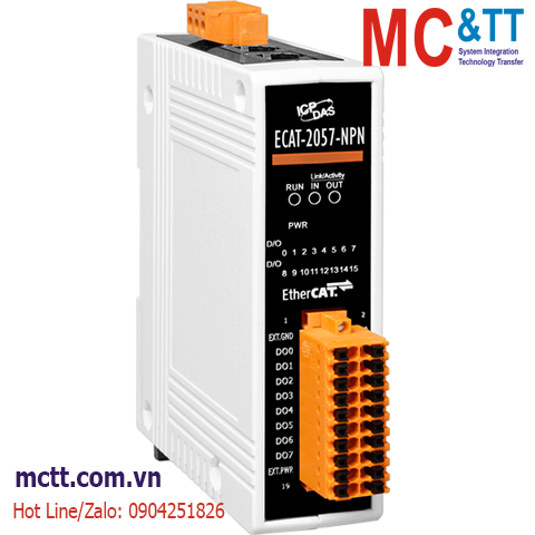 Module EtherCAT Slave 16 kênh đầu ra số DO ICP DAS ECAT-2057-NPN CR