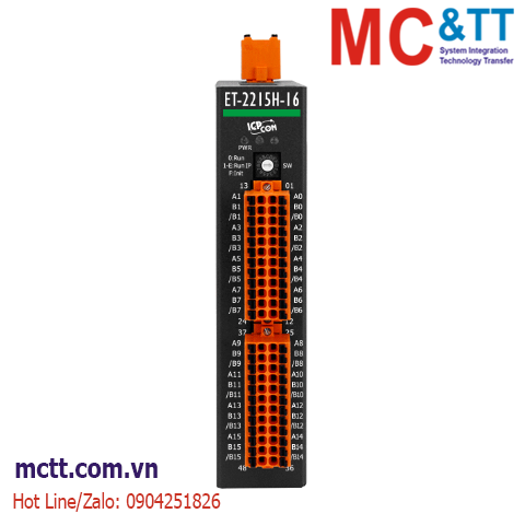 Module 2 cổng Ethernet Modbus TCP & MQTT 16 kênh RTD Input ICP DAS ET-2215H-16 CR