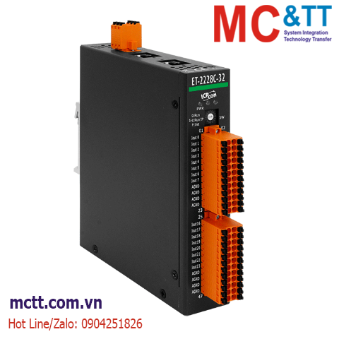 Module 2 cổng Ethernet Modbus TCP & MQTT 32 kênh AO ICP DAS ET-2228C-32 CR