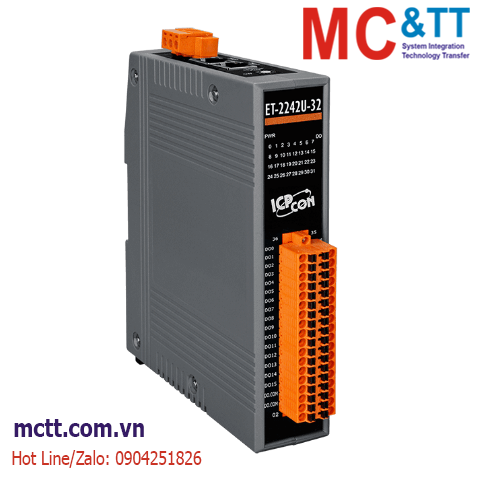 Module 2 cổng Ethernet Modbus TCP & MQTT 32 kênh DO ICP DAS ET-2242U-32 CR