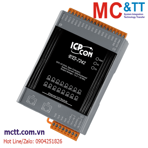 Module Ethernet Web Server + Modbus TCP 16 kênh đầu ra số DO ICP DAS ETS-7242 CR