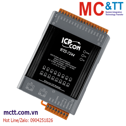 Module Ethernet Web Server + Modbus TCP 8 kênh DI + 8 kênh DO ICP DAS ETS-7244 CR