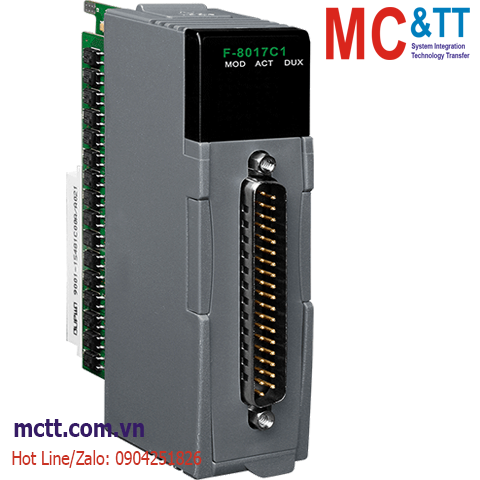 Module 8 kênh đầu vào tương tự AI ICP DAS F-8017C1 CR