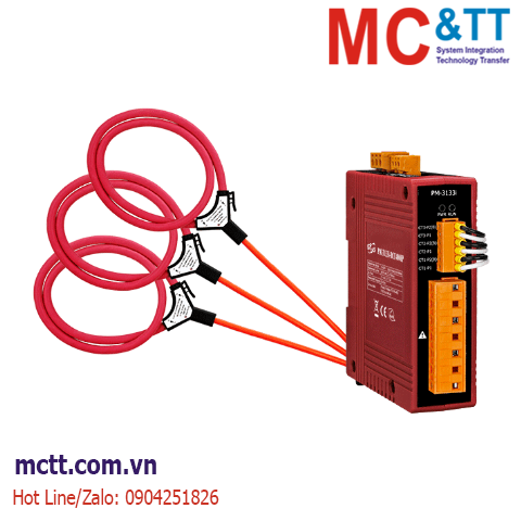 Thiết bị đo điện thông minh 3 pha 4000A Ethernet Modbus TCP ICP DAS PM-3133i-RCT4000P-MTCP CR