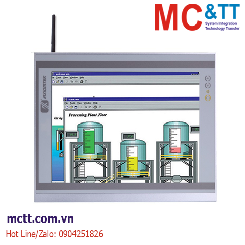 Máy tính công nghiệp không quạt màn hình cảm ứng 12.1 inch Axiomtek GOT3126T-834 với Atom™ E3827, RAM 4GB, SSD 128GB
