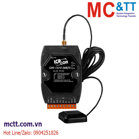 Module thu tín hiệu GPS + RS-232 NMEA + RS-485 Modbus RTU ICP DAS GPS-721U-MRTU CR